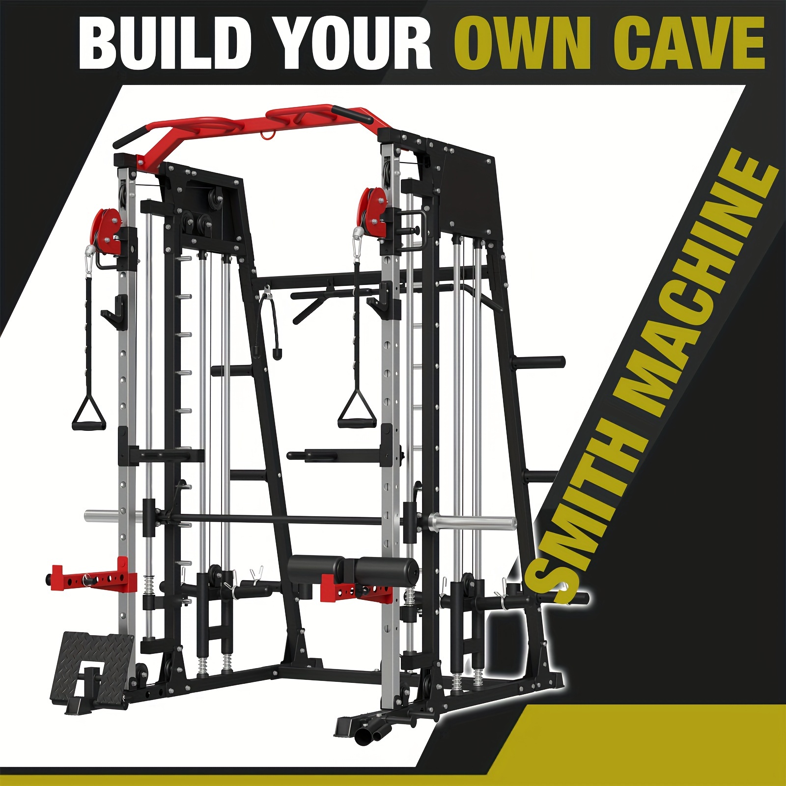 Landmine Barbell Attachment - ALL-IN-ONE 2200lbs Smith Machine Home Gym,