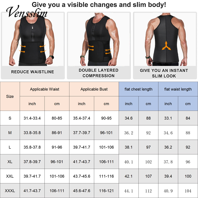 Men Neoprene Sauna Zipper Wais - Crossfit Weight Vest incelemesi ve fiyatı