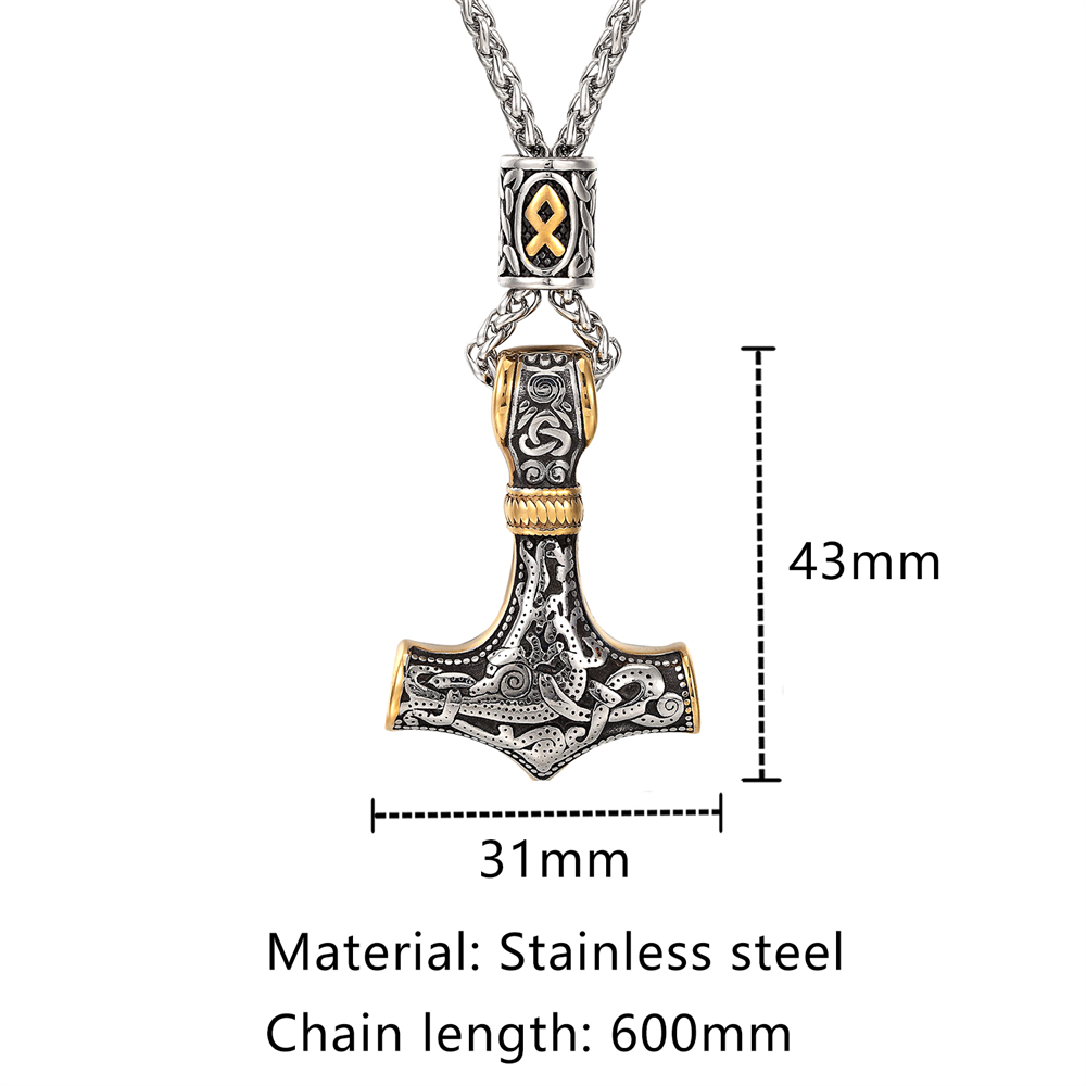Gold Plated Norse Runes Beads  - Battle Rope Anchor incelemesi ve fiyatı