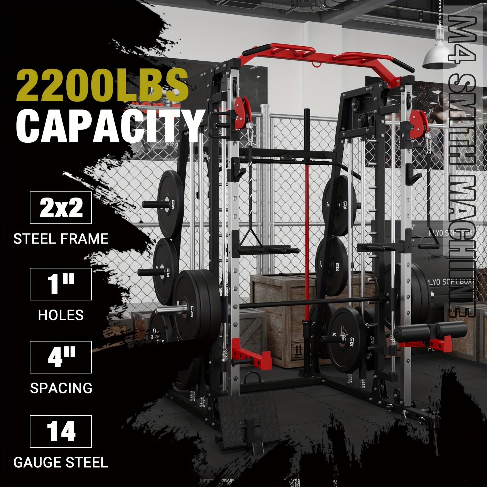 ALL-IN-ONE 2200lbs Smith Machi - Landmine Barbell Attachment incelemesi ve fiyatı