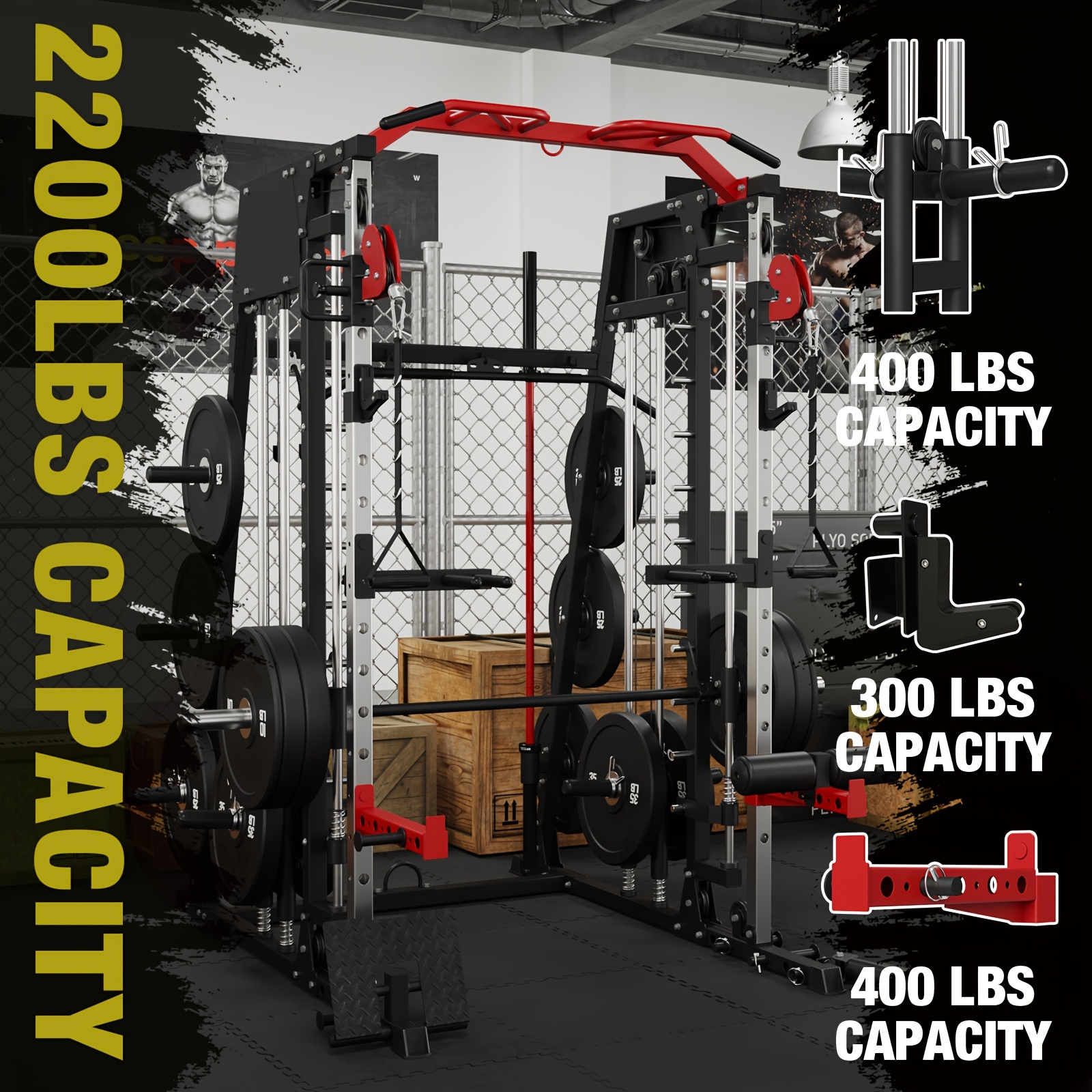 ALL-IN-ONE 2200lbs Smith Machi - Landmine Barbell Attachment incelemesi ve fiyatı