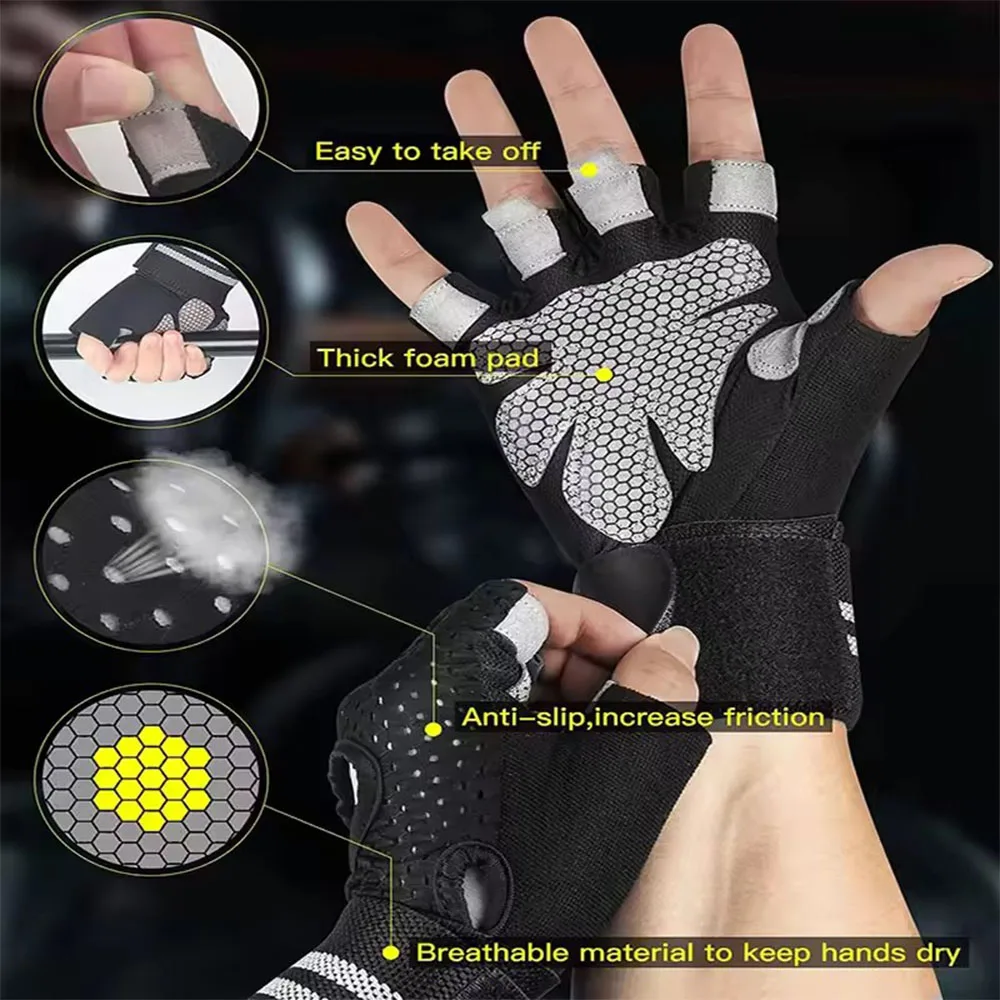 1Pair Half Finger Gym Fitness  - Crossfit Workout With Equipment incelemesi ve fiyatı