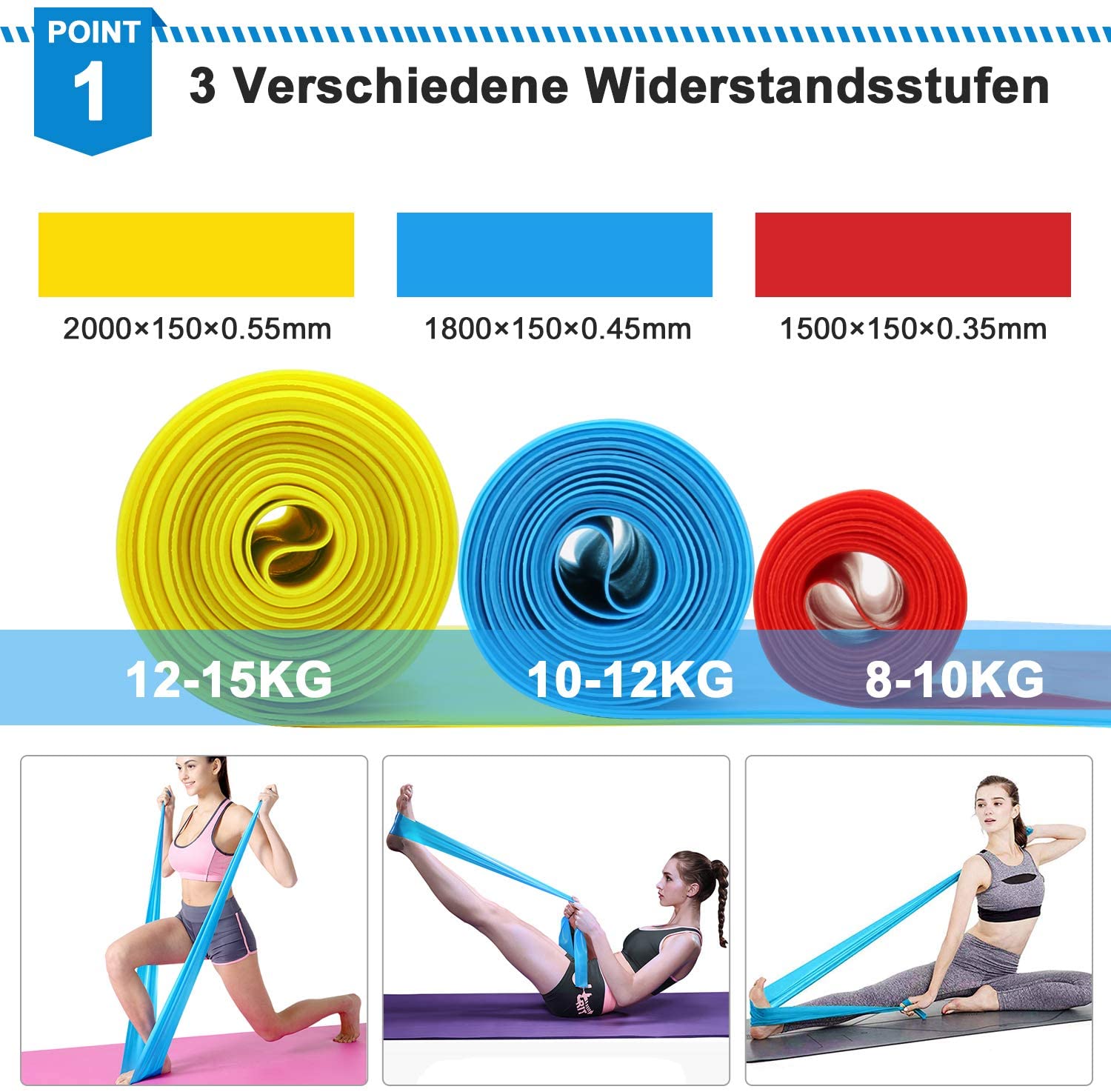 Elastic Fitness Bands 3Pcs Res - Crossfit Workout With Equipment incelemesi ve fiyatı