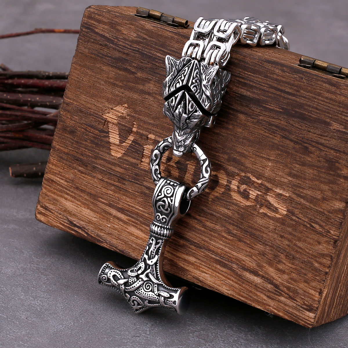 Glamorous Stainless Steel Wolf - Battle Rope Anchor incelemesi ve fiyatı