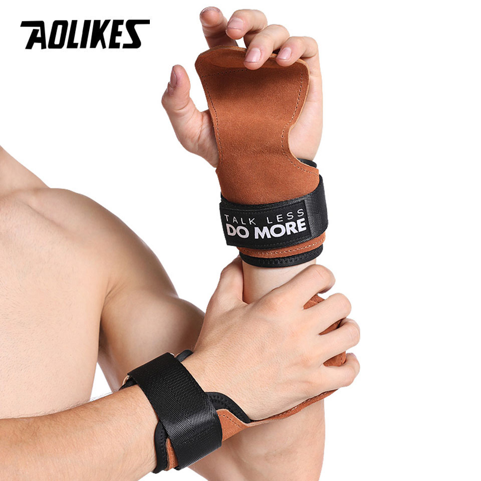 AOLIKES Cowhide Gym Grips Glov - Crossfit Workout With Equipment incelemesi ve fiyatı